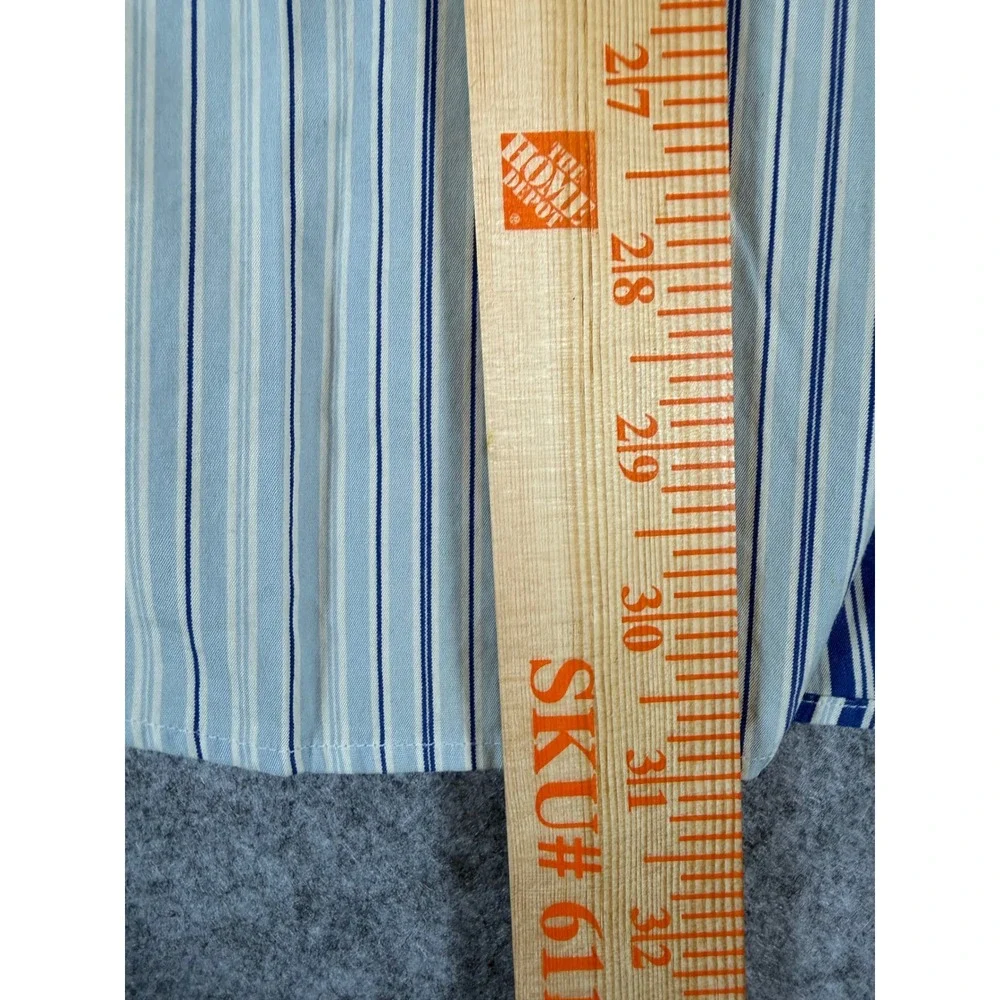Ralph Lauren Button Down Shirt Mens M Blue Patchwork Excellent Vintage Striped
